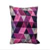 Khooti Velvet Cushion Cover, 20x20 (Triangular Pink)(Pack of 1) view 1