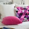 Khooti Velvet Cushion Cover, 20x20 (Triangular Pink)(Pack of 1) view 2