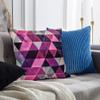 Khooti Velvet Cushion Cover, 20x20 (Triangular Pink)(Pack of 1) view 3