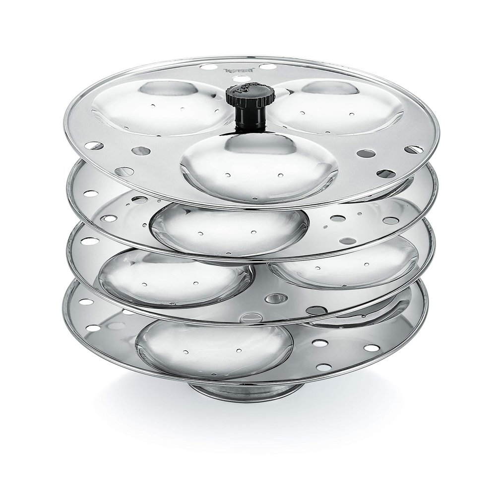 Komal Stainless Steel Idly Stand Suitable for Inner Lid Cooker,3x4 Plates,Silver
