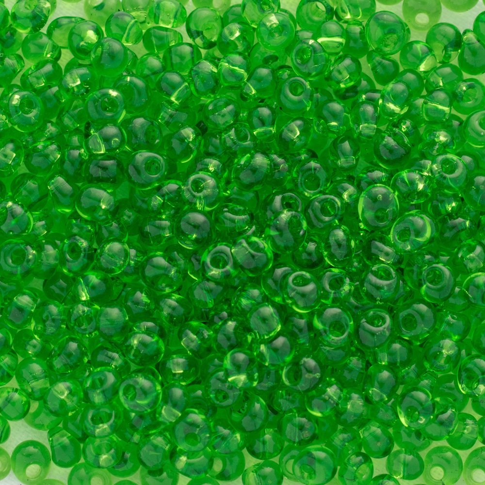 Toho 3mm Magatama Beads, 7 Transparent Peridot/Green Beads 2.5" Tube, Apprx. 8-9 Grams, Imported 3mm Drop Shaped Japanese Beads for Jewelry Making, Beading, Embroidery, Art and Craft