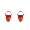 Fire Shape Industries Galvanized-Iron Safety Fire Bucket for Fireplace Burning Wood Indoor Outdoor Ashes Carrier Container 9L Red -Pack of 2 view 2