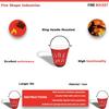 Fire Shape Industries Galvanized-Iron Safety Fire Bucket for Fireplace Burning Wood Indoor Outdoor Ashes Carrier Container 9L Red -Pack of 2 view 3