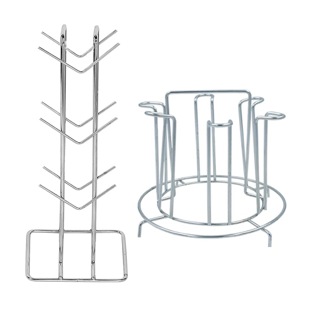 Oc9 Stainless Steel Cup Stand/Cup Holder & Glass Stand/Glass Holder for Kitchen Rack