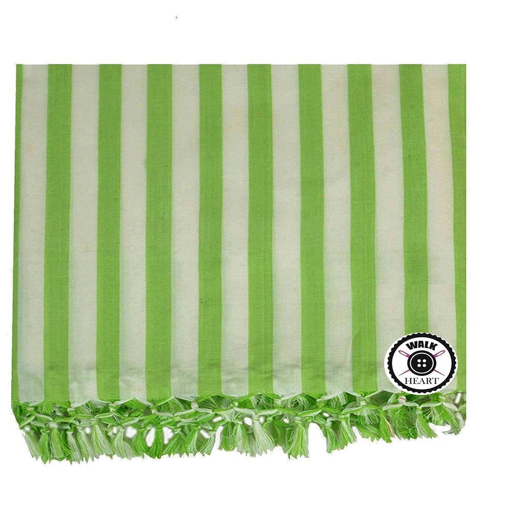 Walk Heart Cotton 249 TC Bedsheet (Standard_Green::White)