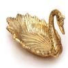 Saudeep India Metal Swan Shape Tray/Bowl for Dry Fruit, Flower Petal, Snacks or Dessert Platter for Home Decor/Diwali (19.5X11.5X9 cm, Golden) (Golden) view 2