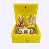 Evisha Marble Idol with Chowki and Puja Thali (7.62 x 6.35 cm, Multicolour) view 2