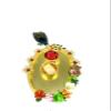 Evisha Marble Idol with Chowki and Puja Thali (7.62 x 6.35 cm, Multicolour) view 3