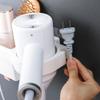 ZURATO Durable Plastic Wall Mounted Hair Care Tools Holder for Blow Dryer, Straightener, dryer storage rack, Adhesive Hair Dryer Holder, Hair Care Tools Organizer(No Drilling, Multicolor, Large) view 2