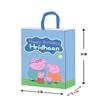 WoW Party Studio Personalized Pig Cartoon Theme Happy Birthday Decorations Return Gift Bag with Birthday Girls and Boys Name (Blue) - 10Pcs view 3