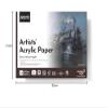 BRUSTRO Artist's Acrylic Glued Paper Pad 400 GSM, A4-12 Sheets | Textured Surface, Acid Free, Ideal for Acrylics, Oil, Professional, Fine Art Students. view 4