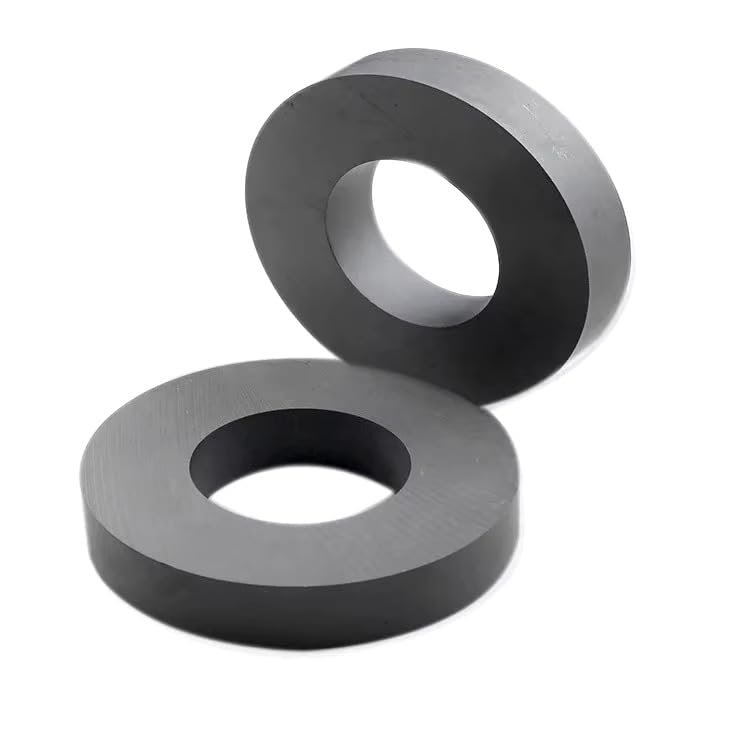 Pullox Donut Shape Magnets, OD 60mm x ID 24mm x 13mm Thick, Natural, Pack of 2
