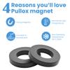 Pullox Donut Shape Magnets, OD 60mm x ID 24mm x 13mm Thick, Natural, Pack of 2 view 4