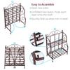 Classic Shoppe 2-Tier Foldable Wrought and Cast Iron Spice Shelf Rack Kitchen Bathroom Countertop Storage Organizer (Black) view 4