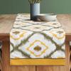 Dekor World 3 Ikat Printed Yellow Table Runner (33x120cm) (Pack of 1)-4 Seater Dinning & Center Table view 1