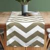 Dekor World 1 Piece Cotton Chevron Printed Table Runner (Beige, 4 Seater Table Runner- 33x120cm or 13x48 Inch)-for Dining & Center Table view 1