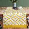 Dekor World Fun with Checks Printed Yellow Table Runner (33x180cm) (Pack of 1)-6 Seater Dinning & Center Table view 1