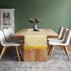 Dekor World Fun with Checks Printed Yellow Table Runner (33x180cm) (Pack of 1)-6 Seater Dinning & Center Table view 2
