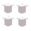 MHS Stainless Steel Designer Premium Legs for Sofa Cabinet Furniture Chair Leg Pack of 4 with Screws (50mm Square Matt, 3 Inch Hight) view 1
