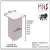 MHS Stainless Steel Designer Premium Legs for Sofa Cabinet Furniture Chair Leg Pack of 4 with Screws (50mm Square Matt, 3 Inch Hight) view 2