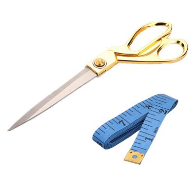 Stealodeal Tailoring Sewing Kit, Stainless Steel 9.5 Inch Scissor With Measuring Tape For Home & Kitchen