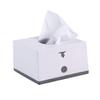 TARGET HYGIENE Pop Up Table Top Soft Tissue Paper Box Holder with Lock | Free 2 Packet Pop Up Tissue Refill 2 Ply 4x8 cm Tissue Size White view 1