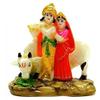 Love Kart Polyresin Lord Radha Krishna Idol With Cow, Standard, Multicolour view 1