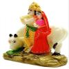 Love Kart Polyresin Lord Radha Krishna Idol With Cow, Standard, Multicolour view 2