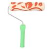 JAI BRUSH INDUSTRIES Vintage Design Pattern Roller Brush For Wall Painting (9 Inches, Orange, White) view 1