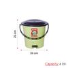 Wonder Pedal 404 Ultra Plastic Pedal Dustbin with Lid (Green) view 2