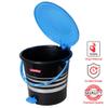 Wonder Pedal 404 Black Printed Plastic Pedal Dustbin with Lid (Blue) view 4