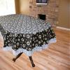 ZITIN Printed Dining Table Cover Oval Shape 6 Seater with White Lace Oval Shaped -for Oval 6 Seater Table, Size : 54" X 78" view 2