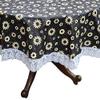 ZITIN Printed Dining Table Cover Oval Shape 6 Seater with White Lace Oval Shaped -for Oval 6 Seater Table, Size : 54" X 78" view 3