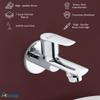 Acetap ACE - 02 Brass Bib Cock Water Tap for Bathroom & Wash Basin | Wall Mounted with Wall Flange | Chrome Finish | Water Saving Aerator view 2