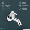 Acetap ACE - 05 Brass Long Body Tap for Bathroom & Kitchen | Chrome Finish | Quarter Turn | Includes Wall Flange (Set of 1) view 2