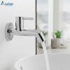 Acetap ACE - 05 Brass Long Body Tap for Bathroom & Kitchen | Chrome Finish | Quarter Turn | Includes Wall Flange (Set of 1) view 3