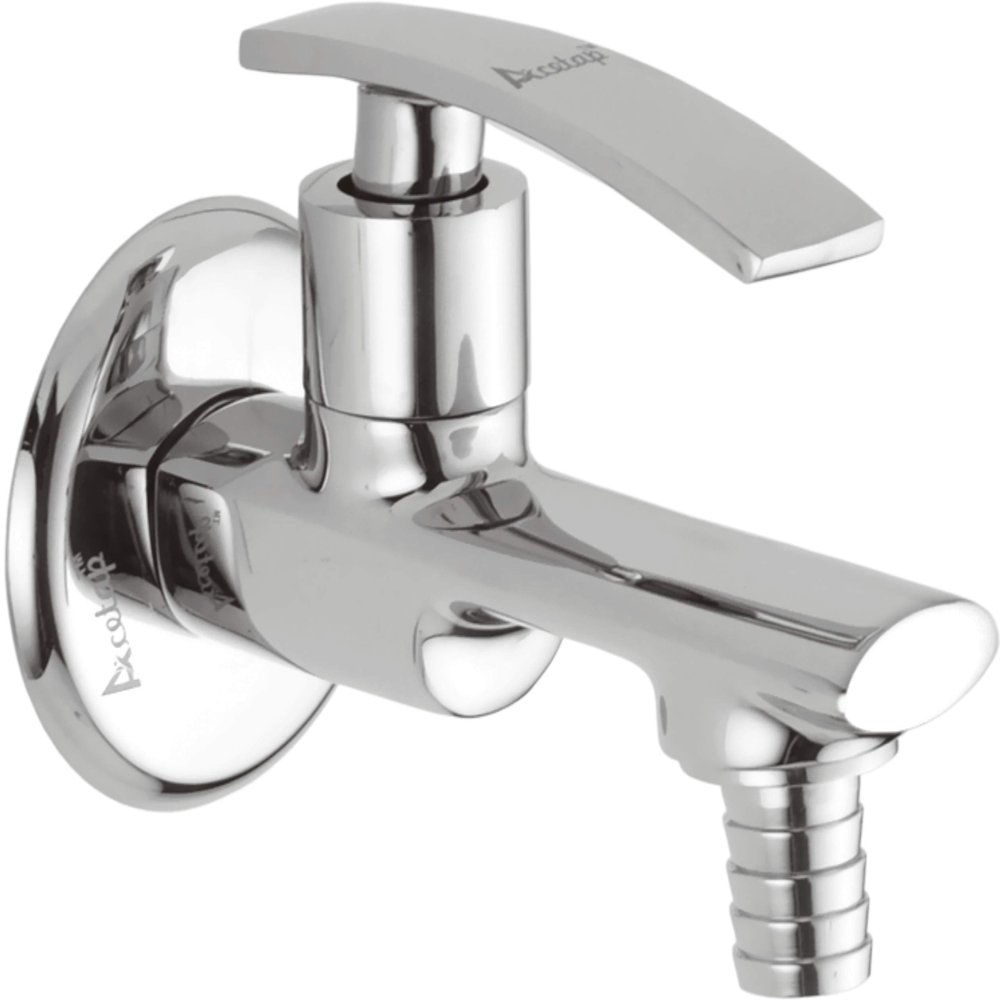 Acetap Aqua Series Brass Nozzle Bib Cock Tap  Chrome Plated, Wall Mounted Water Tap for Bathroom & Kitchen with Flange (Pack of 1 Pcs)