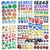 KCR Eva Foam Glitter Self Adhesive Alphabets, Butterflies, Stars, Numerics, Hearts, Flowers & Smileys Stickers for Kids Learning or Art & Craft (Set of 7) view 1