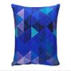 Khooti Velvet Cushion Cover, 20x20 (Triangular Blue)(Pack of 1) view 1