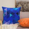 Khooti Velvet Cushion Cover, 20x20 (Triangular Blue)(Pack of 1) view 2