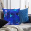 Khooti Velvet Cushion Cover, 20x20 (Triangular Blue)(Pack of 1) view 3