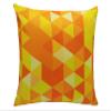 Khooti Velvet Cushion Cover, 20x20 (Triangular Orange Yellow)(Pack of 1) view 1
