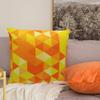 Khooti Velvet Cushion Cover, 20x20 (Triangular Orange Yellow)(Pack of 1) view 2