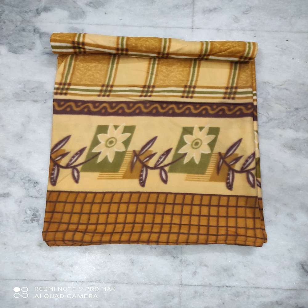 Dua Fashion Hub Box Print Woollen Quilt(Razai) Cover (Single Blanket/Quilt 1 Pcs) (Brown)