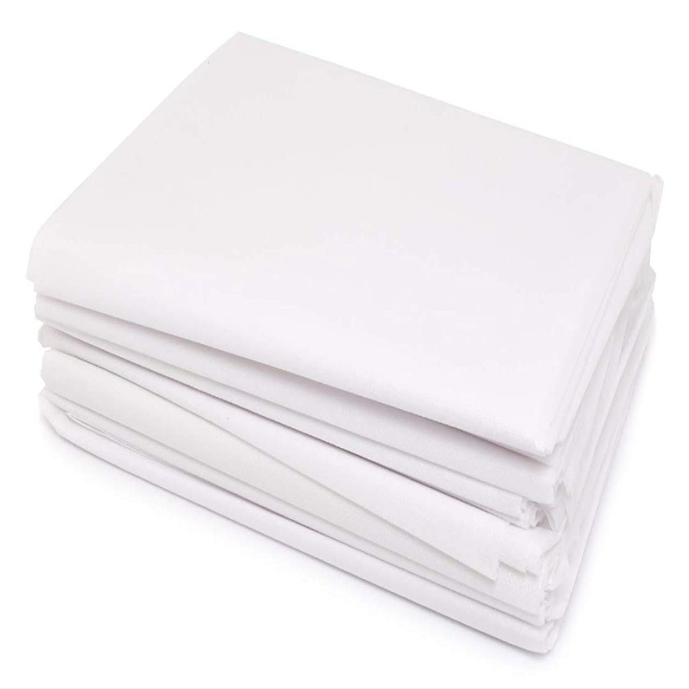 ESTAVITO 30 GSM Thickness Non Woven Fabric Disposable Spa Bedsheet (35 Inches X 72 Inches, White) - Pack of 20 Sheets.