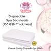 ESTAVITO 30 GSM Thickness Non Woven Fabric Disposable Spa Bedsheet (35 Inches X 72 Inches, White) - Pack of 20 Sheets. view 2
