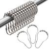 HASTHIP Stainless Steel Curtain Hooks, Approx. 6 x 4cm/2.3 x 1.6 inch, Silver, 12 Pieces view 1