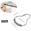 HASTHIP Stainless Steel Curtain Hooks, Approx. 6 x 4cm/2.3 x 1.6 inch, Silver, 12 Pieces view 2