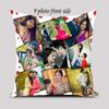 cuddlyprint White Satin Polyester 9 Photo Personalized Cushion/Pillow with Filler 16x16 inches view 1