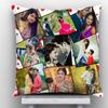 cuddlyprint White Satin Polyester 9 Photo Personalized Cushion/Pillow with Filler 16x16 inches view 3
